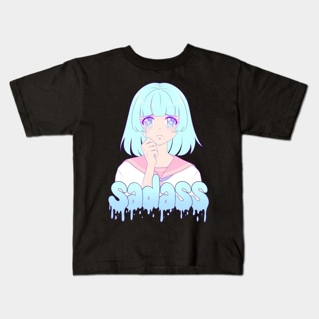 sadass Kids T-Shirt by lalalychee